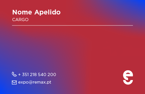 Cartão A, frente com fundo vermelho difuso